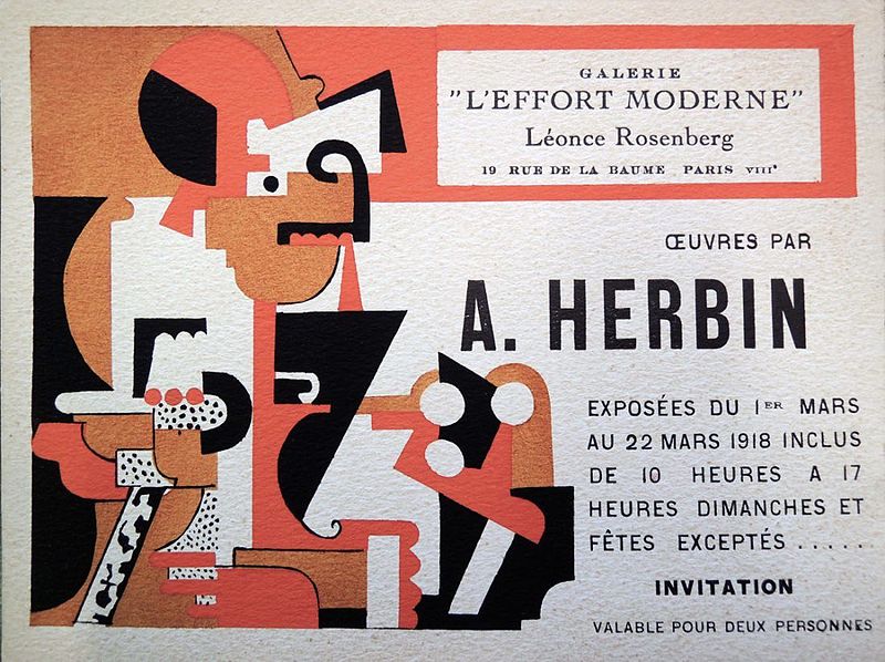 File:Auguste Herbin, invitation, Galerie de L’Effort Moderne, March 1918.jpg