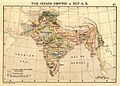 The Indian Empire in 1907 during the partition of Bengal (1905-1912).
