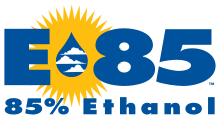 Logo used in the United States for E85 fuel E85 fuel.svg