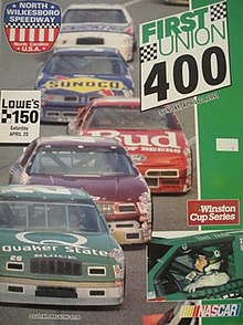 The 1991 First Union 400 program cover, featuring Brett Bodine.