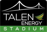 Logos as PPL Park and Talen Energy Stadium
