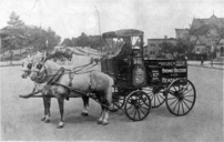 A horse drawn Bromo Seltzer wagon.
