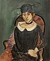 Henri Matisse, 1918, La toque de gouro (The Ostrich-Feather Hat), oil on canvas, Wadsworth Atheneum, Hartford, CT