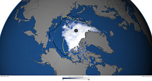 2012 Площадь морского льда в Арктике