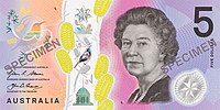 2016 Australian five dollar note obverse.jpg