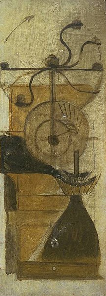 File:Marcel Duchamp, 1911, Coffee Mill (Moulin à café), oil and graphite on board, 33 x 12.7 cm, Tate, London.jpg