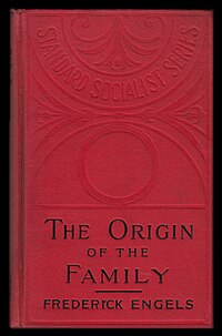 Cover of the 1st English-language edition, published by Charles H. Kerr & Co. of Chicago in 1902. OriginOfTheFamily-1902.jpg