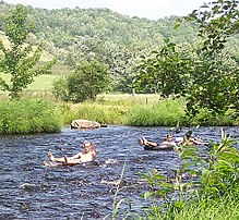 Tubing on Gaspereau River NS July 07.jpg