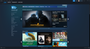 Клиент Steam в октябре 2019 года, показывает витрину