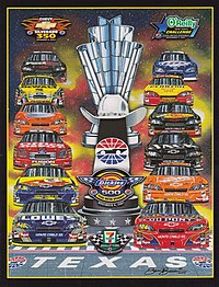 The 2007 Dickies 500 program cover, with artwork by former NASCAR artist Sam Bass.