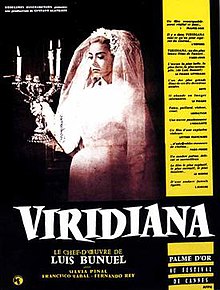 Poster for "Viridia" with still of bride holding a candelabra