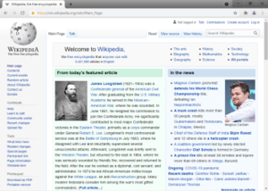 Comodo Dragon 16.1, běžící na Windows 7, zobrazující bezpečnostní upozornění po otevření Wikimedia Commons