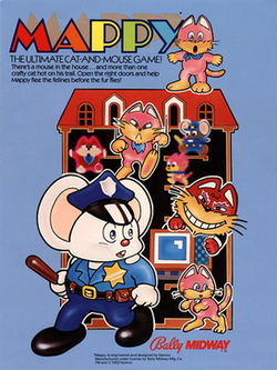 U.S. arcade flyer for Mappy.