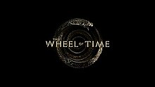 Series logo shows the words The Wheel of Time on top of a coiled silver snake