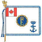 The colour used since 1979, showing the cypher of Elizabeth II Queen's Colours RCN.jpg