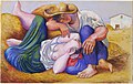 Pablo Picasso, 1919, Sleeping Peasants, gouache, watercolor and pencil on paper, 31.1 x 48.9 cm, Museum of Modern Art, New York