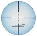 Rifle sight crosshair, via wikipedia