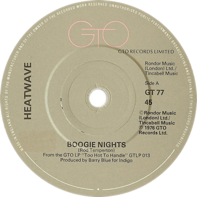 One of side-A labels of the UK single