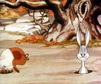 The first on-screen appearance of Bugs Bunny, ...