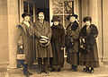 1922 Emergency Peace Conference at The Hague:left to right: Catherine Marshall, Sir George Paish, Jane Addams, Cor. Ramondt-Hirschmann, Jeanne Melin