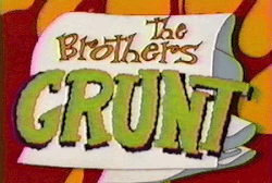 Доска с заголовком The Brothers Grunt
