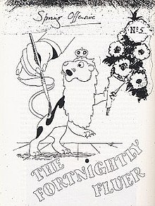 Cover of The Fortnightly Fluer magazine for Second World War camoufleurs.