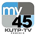 KUTP's logo as "My 45", used from June 2006 to August 2017. KUTP Phoenix.jpg