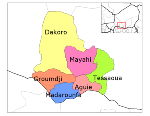 Madarounfa Department location in the region