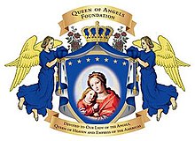 Heraldic Crest of the Queen of Angels Foundation QoA crest.jpg