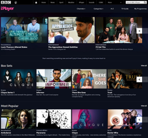 Домашняя страница BBC iPlayer