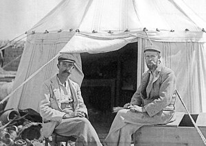 Grenfell (left) and Hunt (right) in about 1896 Grenfell-hunt-1896.jpg