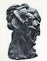 Pablo Picasso, 1909–10, Head of a Woman (Fernande), modeled on Fernande Olivier. Photographic reproduction of a bronze cast (right side). Dimensions unconfirmed: 40.5 x 23 x 26 cm