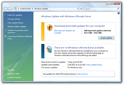Windows Update interface in Windows Vista