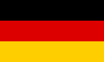 The flag of Germany originally designed in 1848 and used at the Frankfurt Parliament, then by the Weimar Republic, and the basis of the flags of East and West Germany from 1949 until today Flag of Germany.svg