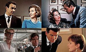 Lois Maxwell (shown twice), Samantha Bond, and...