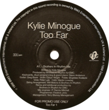 Слишком далеко от Кайли Миноуг Side-A UK promo vinyl.png