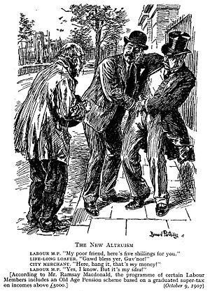 Punch cartoon (1907); illustrates the unpopula...
