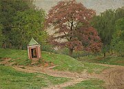 Chapel by the road Zvenigorod, oil/panel 38.6 x 51 cm (Private Collection)