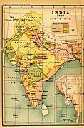 Map of India in 1837.