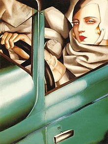 Тамара де Лемпицка, Автопортрет (Тамара в зеленом Bugatti) .jpeg