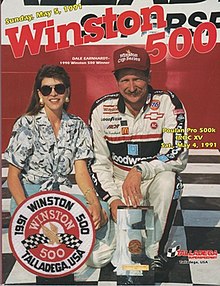 The 1991 Winston 500 program cover, featuring Dale Earnhardt.