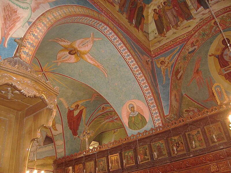 File:Frescos in Saint Elian Church - Hims, Syria.jpg