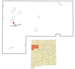 Location of Gamerco, New Mexico