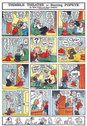 Komik Popeye Tampil Perdana di Koran