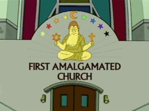 The logo of the First Amalgamated Church, feat...