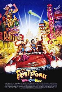 North American release poster for The Flintstones in Viva Rock Vegas, designed by BLT Communications and illustrated by Drew Struzan