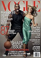 The 1933 King Kong movie poster and the March 2008 Vogue cover with LeBron James and Bundchen which some claim references it