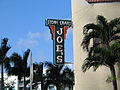 The sign at Joe's Stone Crab.