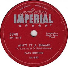 10-дюймовый сингл Fats Domino Ain't It a Shame.jpg