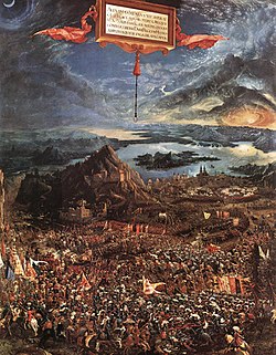 The Battle of Alexander (1529) Wood, 158,4 x 120,3 cm Alte Pinakothek, Munich.